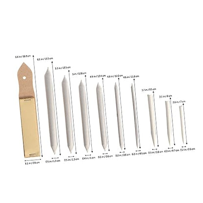 Veemoon 14-Piece Blending Stumps and Tortillions Set with Sandpaper Pencil Sharpener for Sketch Drawing for Students and Artists