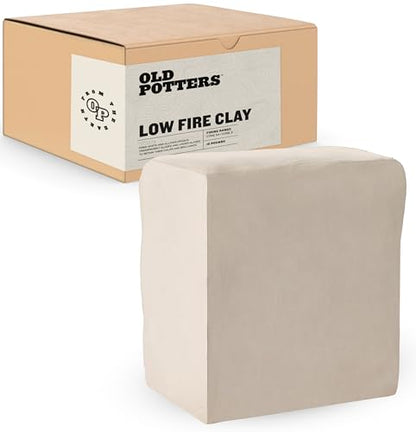 Old Potters Low Fire Pottery Clay White, 10 lbs (Cones 06-04) Made in USA Modeling Clay for Wheel Throwing and Hand Building, Pottery and Sculpting, Beginners, and Advanced - color: White