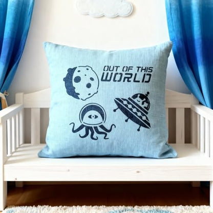 TIAMECH A4 Reusable Alien UFO Meteorite Stencil for Painting | Out of World Layering Template, DIY Wall Art, Wood Furniture, Scrapbook & Crafts (8.3x11.7inch) - style: Alien UFO Meteorite