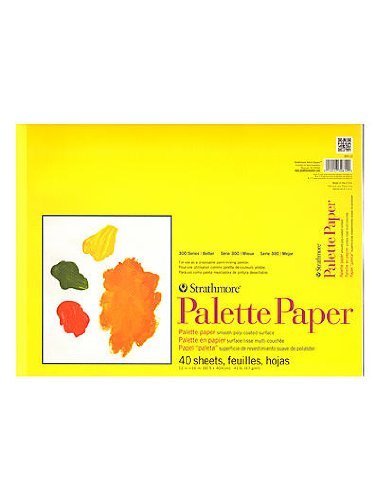 Strathmore 300 Series Palette Paper Pad, Tape Bound, 12x16 inches, 40 Sheets (41lb/67g) - Artist Paper for Adults and Students (Pack of 12) - size: 12x16 (Pack of 12)