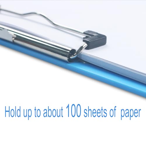 Acocony 11x17 Clipboard Double Clip Extra Large Clipboard Low Profile Clip 11 x 17 Clipping Board Plastic Blue Pack of 1