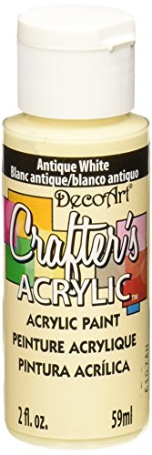 DecoArt Crafter's Acrylic Paint, 2-Ounce, Antique White - color: Antique White, size: 2 Fl Oz (Pack of 1)