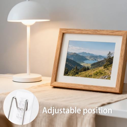PineHaven 6 Pcs Picture Frame Stand with Self Adhesive Backing,Self Adhesive Photo Frame Stands for Frames,Stainless Steel Easel Back Supports for Photos Paintings Display(Silver,7.09 x 2.17 Inch) - size: 6PCS Silver 7.09 x 2.17 Inch