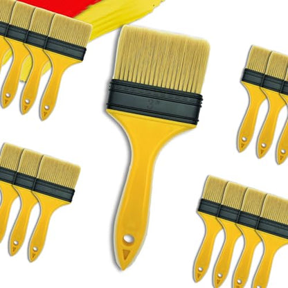 Not Chip Brush, Paint Brushes for Walls 3 inch 14 Pack, S.Chip Brush Never Lose Bristles - Small Package, 100% Plastic, for Paint, Glues, Stains and Completely Recyclable - size: 3 inch, 14 pcs