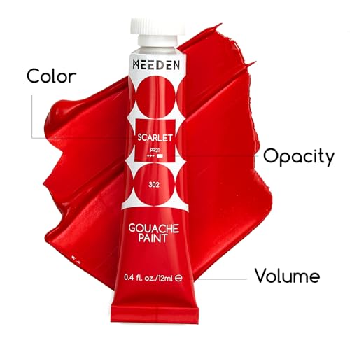 MEEDEN Gouache Paint Set, Non-Toxic 24 x 12ml/0.4oz Water-Based Gouache Tubes Paints for Canvas & Paper, Art Supplies for Artist, Adults, Beginners - color: 24 Colors