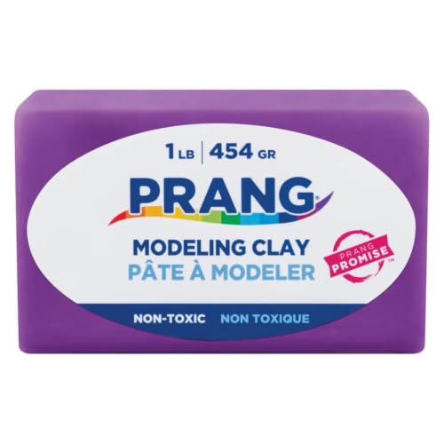 Prang Modeling Clay, Violet, 1 lb. Block, Case of 12 Blocks, 192 oz. Total | Pliable, Non-Hardening, Non-Staining, Easy Clean-Up, Perfect for Preschool and Elementary Aged Children - color: Violet, size: 1 lb. (Pack of 12)