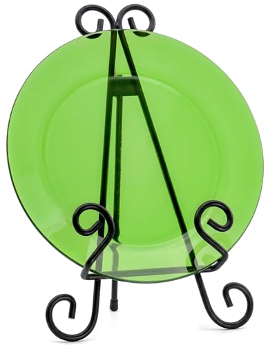 Red Co. Decorative Curved Plate Stand and Art Holder Easel in Black Finish - 13" - color: Black