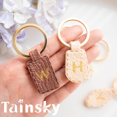 TAINSKY Basic Shapes Keychain Polymer Clay Cutter, Polymer Clay Keychain Cutters, Boho Clay Cutters for Polymer Clay Jewelry, 12 Shapes Keychain Cutter, General Polymer Clay Earring Cutters - color: Keychain -A