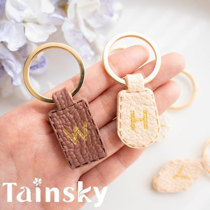 TAINSKY Basic Shapes Keychain Polymer Clay Cutter, Polymer Clay Keychain Cutters, Boho Clay Cutters for Polymer Clay Jewelry, 12 Shapes Keychain Cutter, General Polymer Clay Earring Cutters - color: Keychain -A