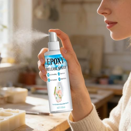 Silicone Mold Release Spray,100ml Non-Stick Smooth Agent,Professional Wax Demolding Spray - for Candle Wax Plaster DIY Crafts Art Projects Casting