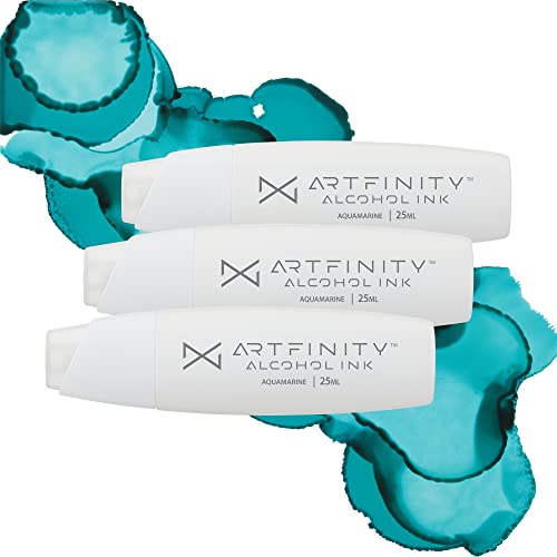 Artfinity Alcohol Inks 3 Pack - Vibrant, Professional, Dye-Based Alcohol Inks for Artfinity Alcohol Markers, Artists, Drawing, & More! - Aquamarine BG1-7 - color: Aquamarine Bg1-7