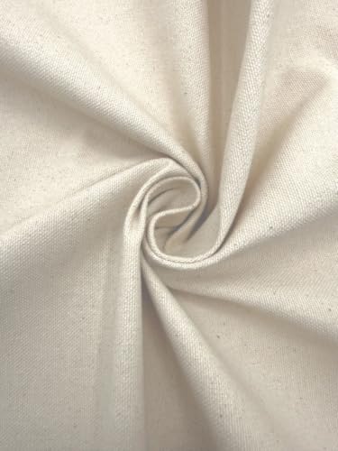 Eovea | Canvas Fabric | Cotton Duck | 100% Cotton | 7oz Medium Weight | 60" Wide | Tote Bags, Curtains, Tablecloths, Arts & Crafts, Backings (7oz,2 Yard) - color: 7oz Natural, size: 2 Yard