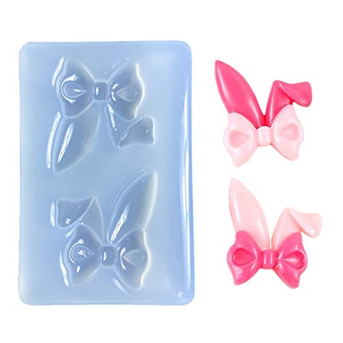Ears Silicone 3D Bowknot Epoxy Resin Casting Mold for Keychain Jewelry Home Decor Casting Tool Resin Filler Animals/Halloween / / Music