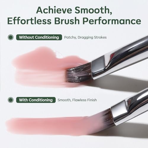 Modelones Nail Art Brush Cleaner & Restorer for Nail Polish/Extension Gel/Solid Builder Gel/Dip Powder/Acrylic with nail art brush Manicure Kits DIY Salon at Home - 80ml, W/Pro Brush - color: A8a-Brush Cleaner with Brush