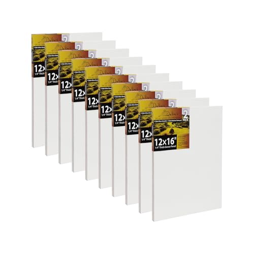 Jerry's Artarama Da Vinci Dual Sided Pro Panel Board - 20-Pack, 12x16 6mm Deep Panels for Painting - Archival, Acid-Free Art Supplies - Ultra-Smooth & Medium Textured Paint Surfaces - size: 12x16"