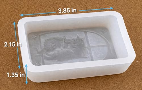Dogs in Love Silicone Mold for SOAP Making Candle Plaster Clay