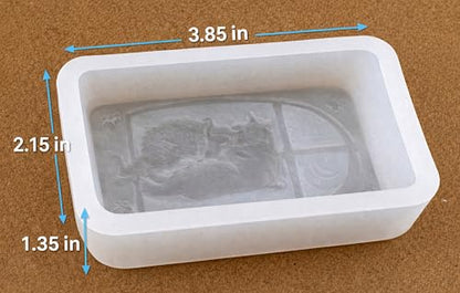 Dogs in Love Silicone Mold for SOAP Making Candle Plaster Clay