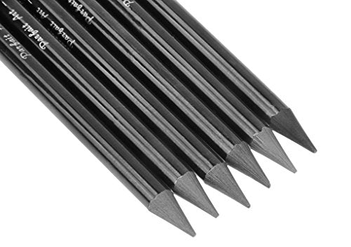 Woodless Pencil Set 6 Pcs Black Graphite Pencil Set Art Supplies Non-Wood Artist Pencil Charcoal Sticks Artist Beginner Sketch Tool Dawing Supplies for Sketch & Shading Pencils,HB 2B 4B 6B 8B EE