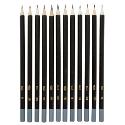 Idena 23906 Sketching Pencils Assorted Hardness Levels Pack of 12