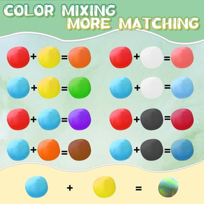 Air Dry Clay - 36 Colors Modeling Clay for Kids, Boys and Girls, Air Dry Clay Bulk Kit for Adults with 3 Sculpting Tools and Instructions, Safe, Non-Toxic, DIY Model Magic Clay Gifts Kids Toys - color: 36 Pack