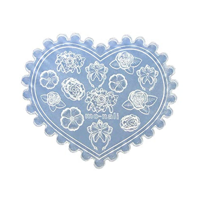2PCS Mini Nail Art Silicone Mold,3D Chain Pearl Flower Nail Art Mold Silicone Combination Decorative Resin Mold