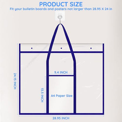 Large Poster Storage Bag, Extra-Large Portfolio Folder Art Portfolio Bag 30 x 25 Inches, Bulletin Board Poster Storage for Bulletin Boards, Scrapbooks, Keepsake, Anchor Chart (31" X 25", 1 Pack )