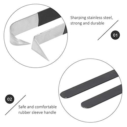 Generic 4Pcs Pottery Sculpture Tools, Stainless Steel Carving Set Anti Slip Rubber Handle DIY Modeling Kit for Clay Embryo Repair Craft Art Beginner Use