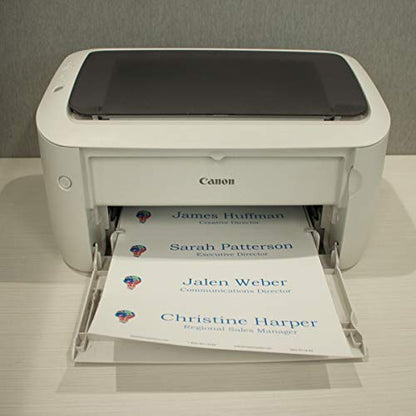 Nap Nameplates White Printable Perforated Name Plate Paper 2 x 8 – Nap Industrial Group Name Plates, 4 Packs of 20 nameplates (80 Inserts), Printing Instructions Included - color: White, size: 8" x 2"