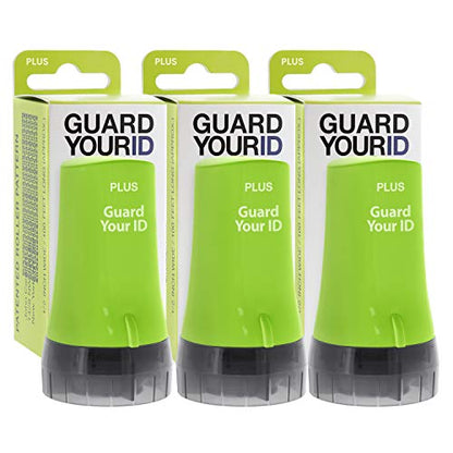 Guard Your ID Security Roller Set for Identity Theft Protection Advanced 2.0 Stamping and Redacting (Regular 3-Pack, Green) - color: Green, size: Regular 3-Pack
