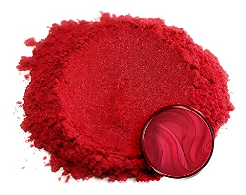 Eye Candy Pigments Premium Red Mica Powder - Baku Red (50gr) - for Epoxy, Resin, Soap, Paint, Woodworking, Acrylic Pouring, Bath Bombs, Fishing Lures - DIY Arts and Crafts Additive - color: Baku Red