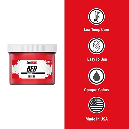 Rapid Cure® Red Plastisol Ink (8 oz.) and Ecotex® Plastisol Press Wash (Pint - 16oz.) - Ink for Screen Printing Fabric, Screen Printing Cleaner/Degreaser - Silk Screen Press Wash/Plastisol Ink - color: Red