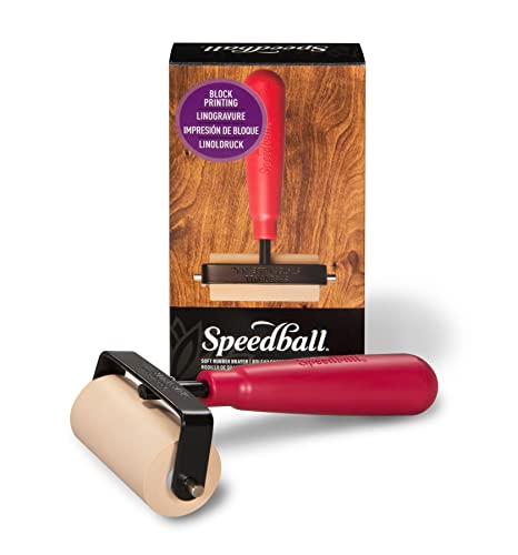 Speedball Soft Rubber Brayer, 2.5-Inch - Roller for Printmaking, Gel & Block Printing and Crafting - Made in USA - size: 2-1/2-Inch