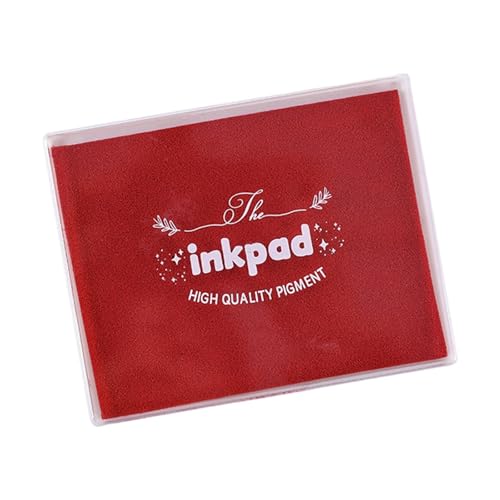 1Pc Oil Based Inks Pad Washable Craft Inks Mat Stamp Assorted Color for Journaling Scrapbooking Traditional Color Stamp - color: Claret