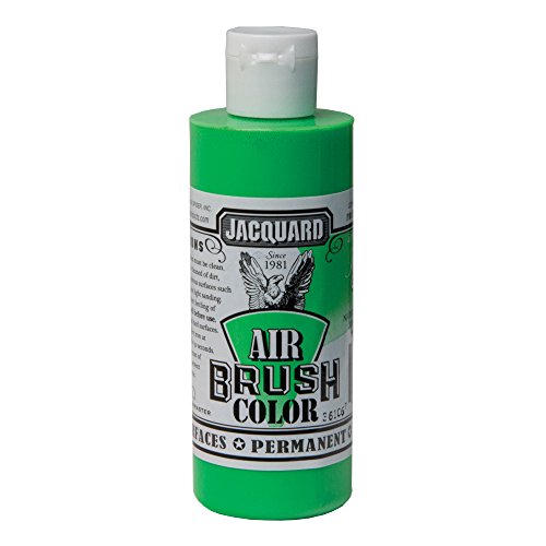 Jacquard Airbrush Color 4Oz Fluorescent Green - color: Fluorescent Green, size: 4 Fl Oz (Pack of 1)
