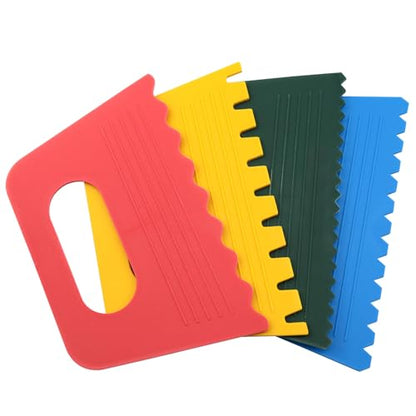 7PCS Color Paint Scraper Set Plastic Paint Scraper Tool Oil Painting Palette Knife Art Paint Tool Cream Scraper (Colour mixture)