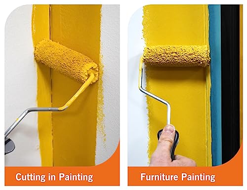 ROLLINGDOG 4" Jumbo Mini Roller Frame - 3/4" Cage Style Frame with Pressure Locking Tabs to Hold Cover On(Pack of 12) - color: paint roller frame(Pack of 12)