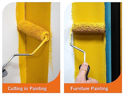 ROLLINGDOG 4" Jumbo Mini Roller Frame - 3/4" Cage Style Frame with Pressure Locking Tabs to Hold Cover On(Pack of 12) - color: paint roller frame(Pack of 12)