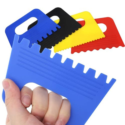 11 PCS Catalyst Wedge for Painting Plastic Texture Tools Paint Scrapers Tool for Texture Art on Canvas Putty Acrylic Plaster Art Pottery Scraper Tool