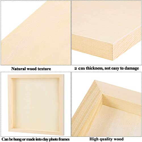 ADXCO 8 Pack Wood Panels 10 x 10 Inch Unfinished Wood Canvas Wooden Panel Boards for Painting, Pouring, Arts Use with Oils, Acrylics - size: 10 x 10 inch