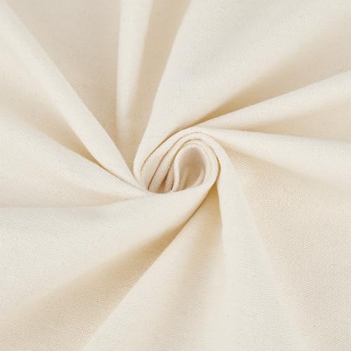BENECREAT 79x59 Inch Beige Cotton Canvas Fabric, 10oz Natural Cotton Duck Canvas Fabric for Painting, Sewing, Crafts, Embroidery, Handmade Home Decor - color: Beige