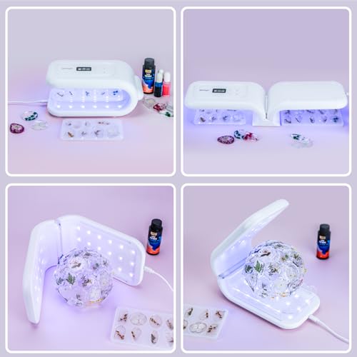 ISTOYO UV Light for Resin, Large Double-Sided 36 LED Fast Curing Lamp ﻿ | 7 Timer Settings, Digital Display, 180° Adjustable Stand, For Jewelry Making & DIY Crafts - size: 9.8'L×5.5'W×4.3'H