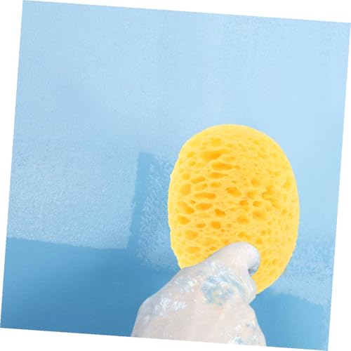 KOMBIUDA 4pcs Wall Texture Repair Sponge Set, Removable Yellow Drywall Patch Sponges for Ceiling and Wall DIY Painting, Artist Craft and Home Decor Tools