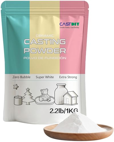 Casting Powder 1 kg, Zero Bubbles, Super White, Super Hard, Odorless, Plaster Gypsum Powder for Silicone Molds, 30 Minutes Demold, Suitable for Handicrafts, Decorations, Plaster Statues, DIY - style: 1 kg