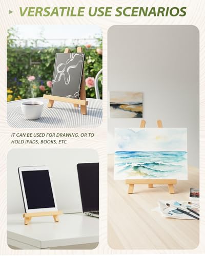 Tabletop Easel for Painting, Mini Painting Easel, Small Wooden Table Top Easels Stand for Painting, Folding Wooden Easel Stand, Beech Wood Tabletop Easel Stand for Kids Students Adults - color: Light Wood