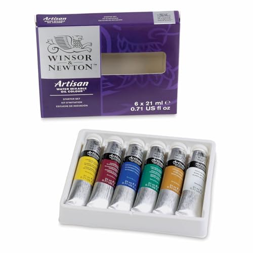 Winsor & Newton Artisan Water Mixable Oil Paint Set, Starter Colors - Set of x tubes