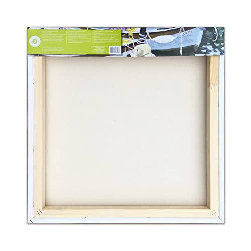 Artist's Loft 20" x 20" Level 3 Gallery Wrapped Heavy Duty Canvas - Acid Free Cotton Canvas for Paint, Acrylic, & Oils - Bulk 6 Pack - size: 20 x 20