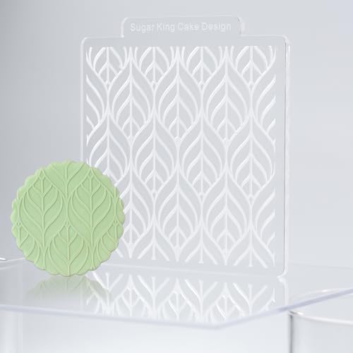 KALAIEN 3 Pack Cookie Embosser Set, Fondant Impression Mats Acrylic Embosser for Fondant Stamps, Texture Sheets for Polymer Clay, Chocolate, Cupcake Topper, Fondant Molds-Style 4 - color: Style 4