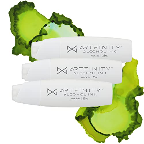 Artfinity Alcohol Inks 3 Pack - Vibrant, Professional, Dye-Based Alcohol Inks for Artfinity Alcohol Markers, Artists, Drawing, & More! - Avocado YG1-5 - color: Avocado Yg1-5