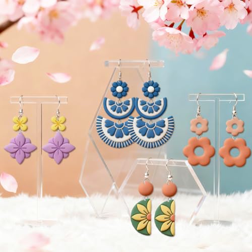20Pcs Flower Polymer Clay Cutters Petal Clay Earrings Cutters Polymer Jewelry Cutter for Earrings Making Party Festival DIY Supplies - color: Flower
