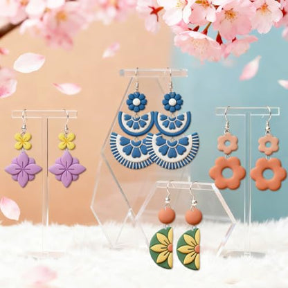 20Pcs Flower Polymer Clay Cutters Petal Clay Earrings Cutters Polymer Jewelry Cutter for Earrings Making Party Festival DIY Supplies - color: Flower